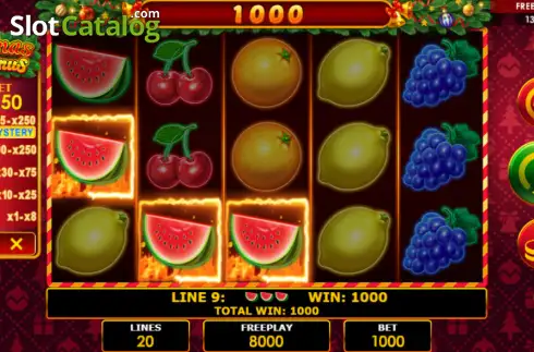 Οθόνη3. Hot Fruits Xmas Κουλοχέρης