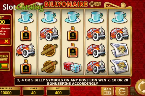Οθόνη2. Billyonaire Bonus Hunt Κουλοχέρης