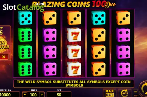 Οθόνη2. Blazing Coins 100 Dice Κουλοχέρης 