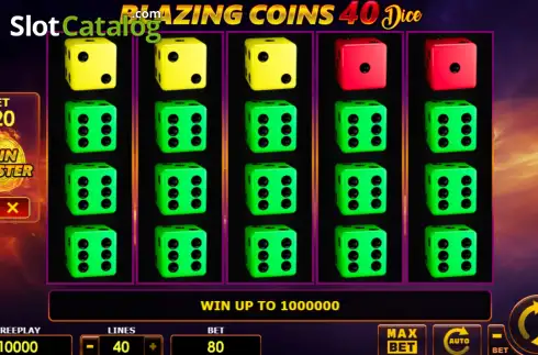 Οθόνη2. Blazing Coins 40 Dice Κουλοχέρης