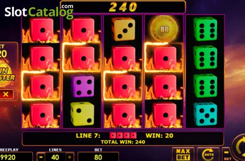Οθόνη3. Blazing Coins 40 Dice Κουλοχέρης