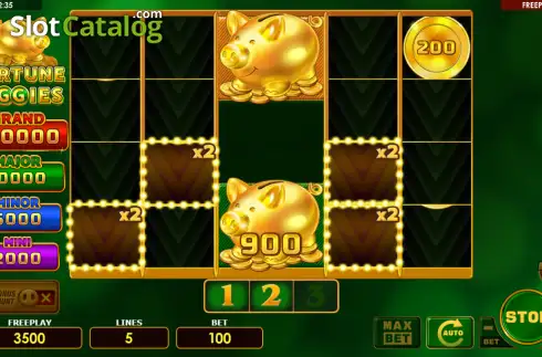 Οθόνη3. Fortune Piggies Κουλοχέρης