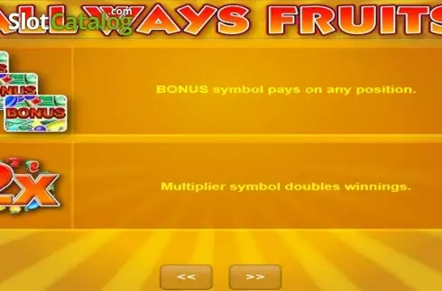 Οθόνη5. All Ways Fruits Κουλοχέρης