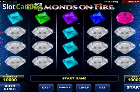 Οθόνη5. Diamonds On Fire Κουλοχέρης