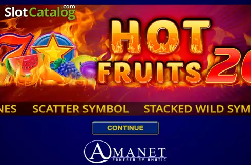 Οθόνη2. Hot Fruits 20 (Amatic Industries) Κουλοχέρης