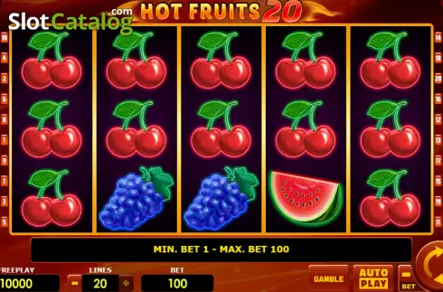 Οθόνη3. Hot Fruits 20 (Amatic Industries) Κουλοχέρης