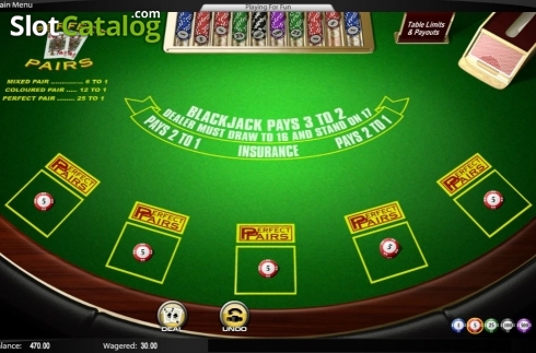 Οθόνη2. Perfect Pairs Blackjack (Amaya) Κουλοχέρης