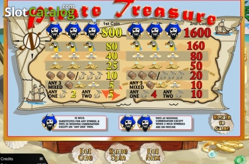 Οθόνη4. Pirate Treasure (Amaya) Κουλοχέρης