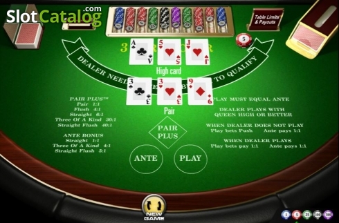 Οθόνη4. Three Card Poker (Amaya) Κουλοχέρης