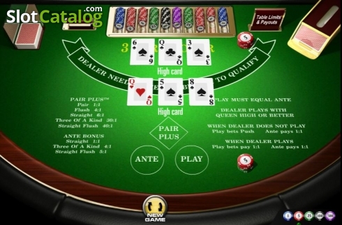 Οθόνη5. Three Card Poker (Amaya) Κουλοχέρης
