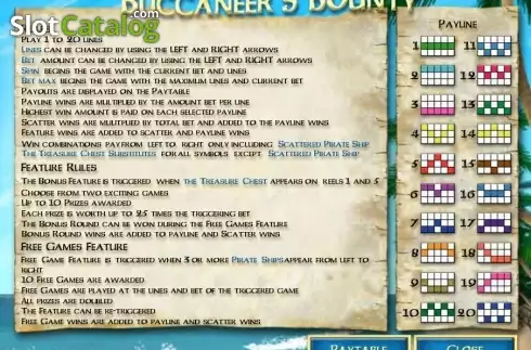 Οθόνη3. Buccaneer's Bounty Κουλοχέρης