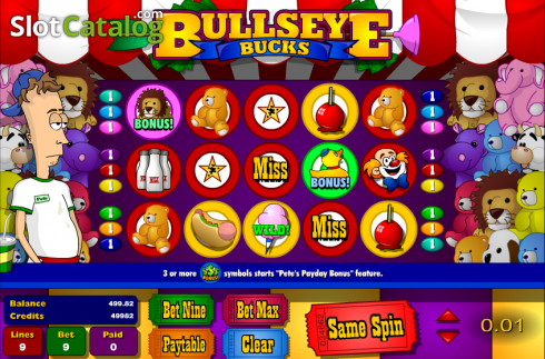 Οθόνη7. Bullseye Bucks Κουλοχέρης