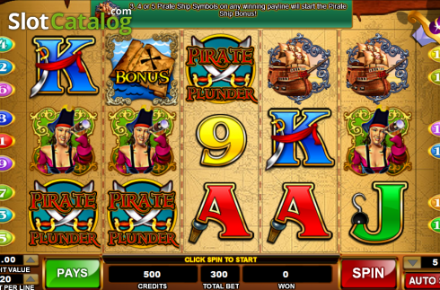 Οθόνη8. Pirate Plunder (Amaya) Κουλοχέρης