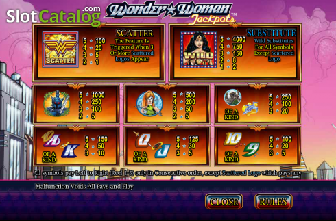 Οθόνη2. Wonder Woman Jackpots Κουλοχέρης