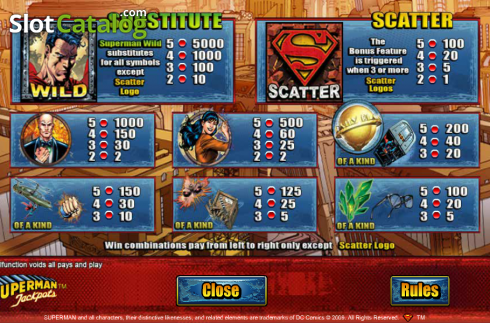 Οθόνη2. Superman Jackpots Κουλοχέρης