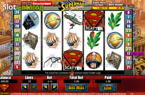 Οθόνη6. Superman Jackpots Κουλοχέρης