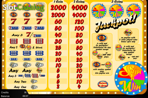 Οθόνη2. Spin 'n Win Κουλοχέρης