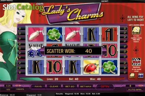 Οθόνη4. Lady's Charms Κουλοχέρης