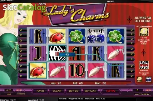 Οθόνη5. Lady's Charms Κουλοχέρης