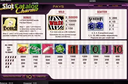 Οθόνη6. Lady's Charms Κουλοχέρης