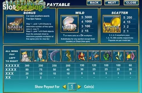 Οθόνη3. Neptunes Gold (Amaya) Κουλοχέρης 