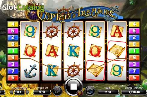 Οθόνη3. Captain's Treasure (Ameba) Κουλοχέρης 