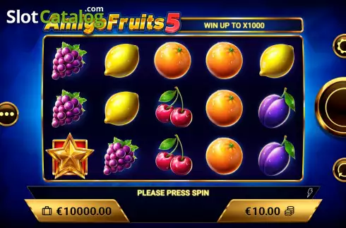 Οθόνη2. Amigo Fruits 5 Κουλοχέρης