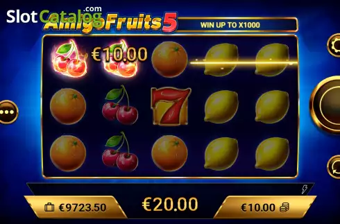 Οθόνη3. Amigo Fruits 5 Κουλοχέρης