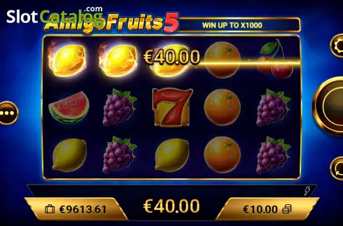 Οθόνη5. Amigo Fruits 5 Κουλοχέρης