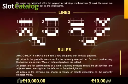 Οθόνη7. Amigo Mighty Stars Κουλοχέρης
