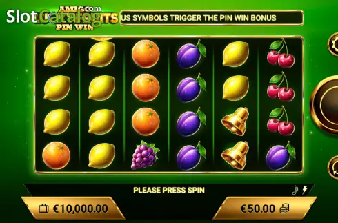 Οθόνη2. Amigo Lucky Fruits Pin Win Κουλοχέρης