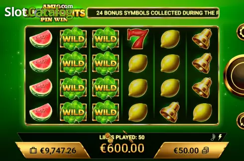 Οθόνη4. Amigo Lucky Fruits Pin Win Κουλοχέρης