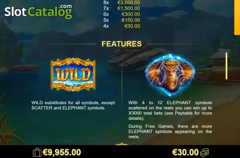Οθόνη7. Elephant Splash Κουλοχέρης