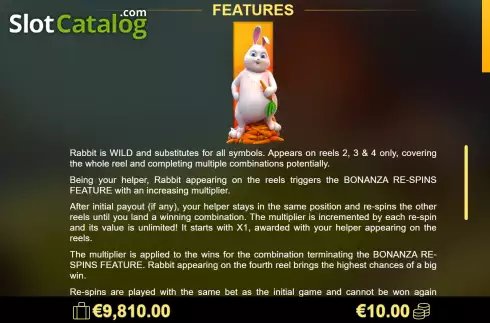 Οθόνη8. Rabbit Bonanza Κουλοχέρης