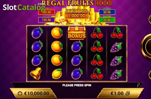 Οθόνη2. Regal Fruits 1000 Κουλοχέρης