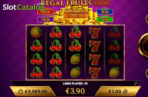 Οθόνη3. Regal Fruits 1000 Κουλοχέρης
