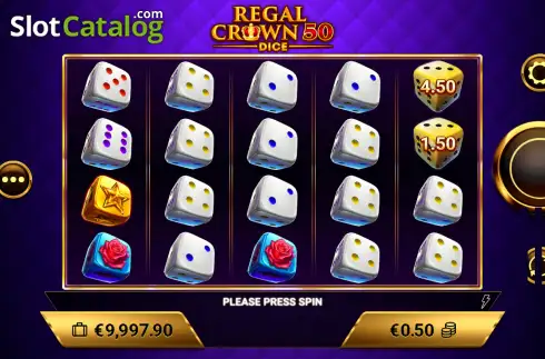 Οθόνη2. Regal Crown 50 Dice Κουλοχέρης 