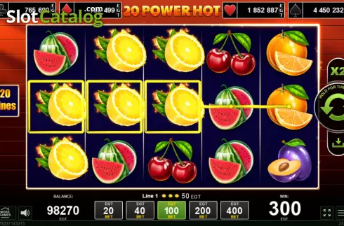 Οθόνη5. 20 Power Hot Κουλοχέρης