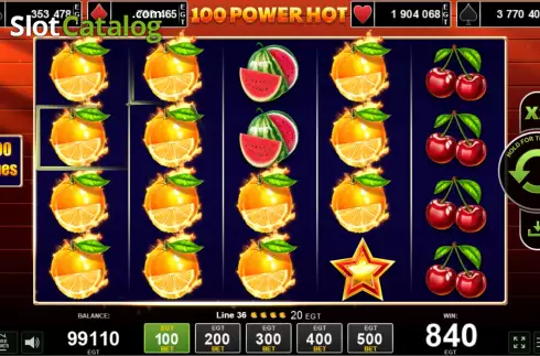 Οθόνη4. 100 Power Hot Κουλοχέρης