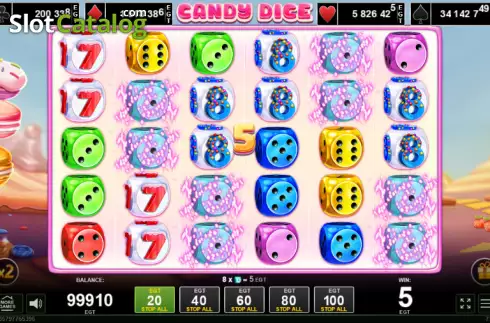 Οθόνη4. Candy Dice Κουλοχέρης 