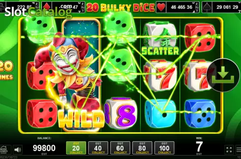 Οθόνη3. 20 Bulky Dice Κουλοχέρης