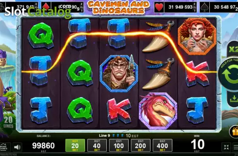 Οθόνη3. Cavemen and Dinosaurs Κουλοχέρης 