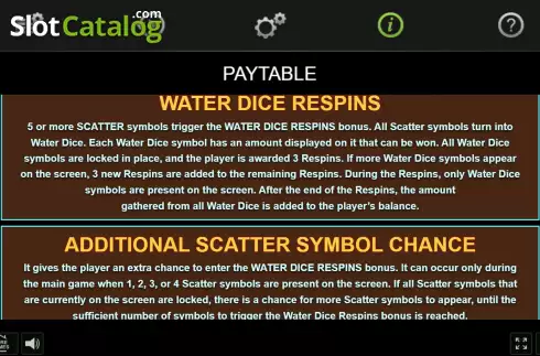 Οθόνη9. Water Dice Κουλοχέρης