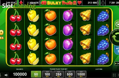 Οθόνη2. 40 Bulky Fruits 6 Reels Κουλοχέρης