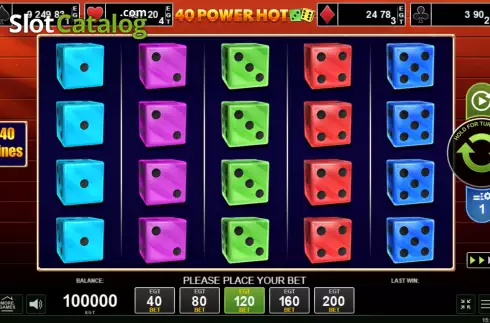 Οθόνη2. 40 Power Hot Dice Κουλοχέρης