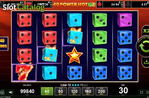Οθόνη3. 40 Power Hot Dice Κουλοχέρης