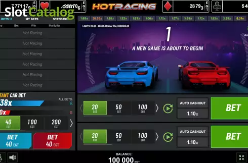 Οθόνη2. Hot Racing Κουλοχέρης