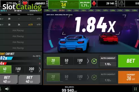 Οθόνη3. Hot Racing Κουλοχέρης