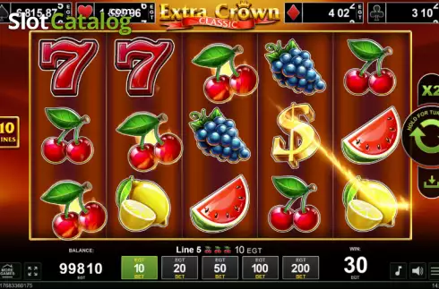 Οθόνη3. Extra Crown Classic Κουλοχέρης 