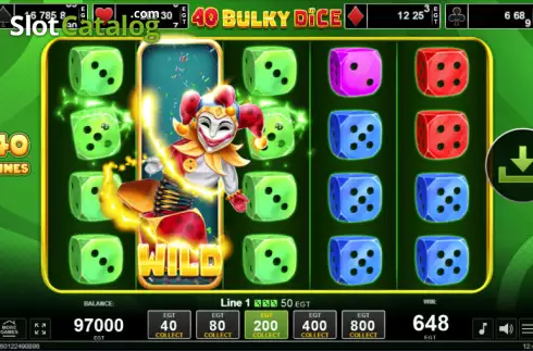 Οθόνη3. 40 Bulky Dice Κουλοχέρης